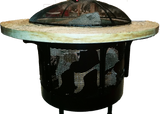 Metal Fire Pit with Stone Top